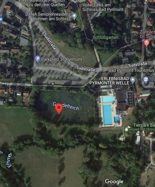 Google Maps Aufnahme des Bereiches Gondelteich