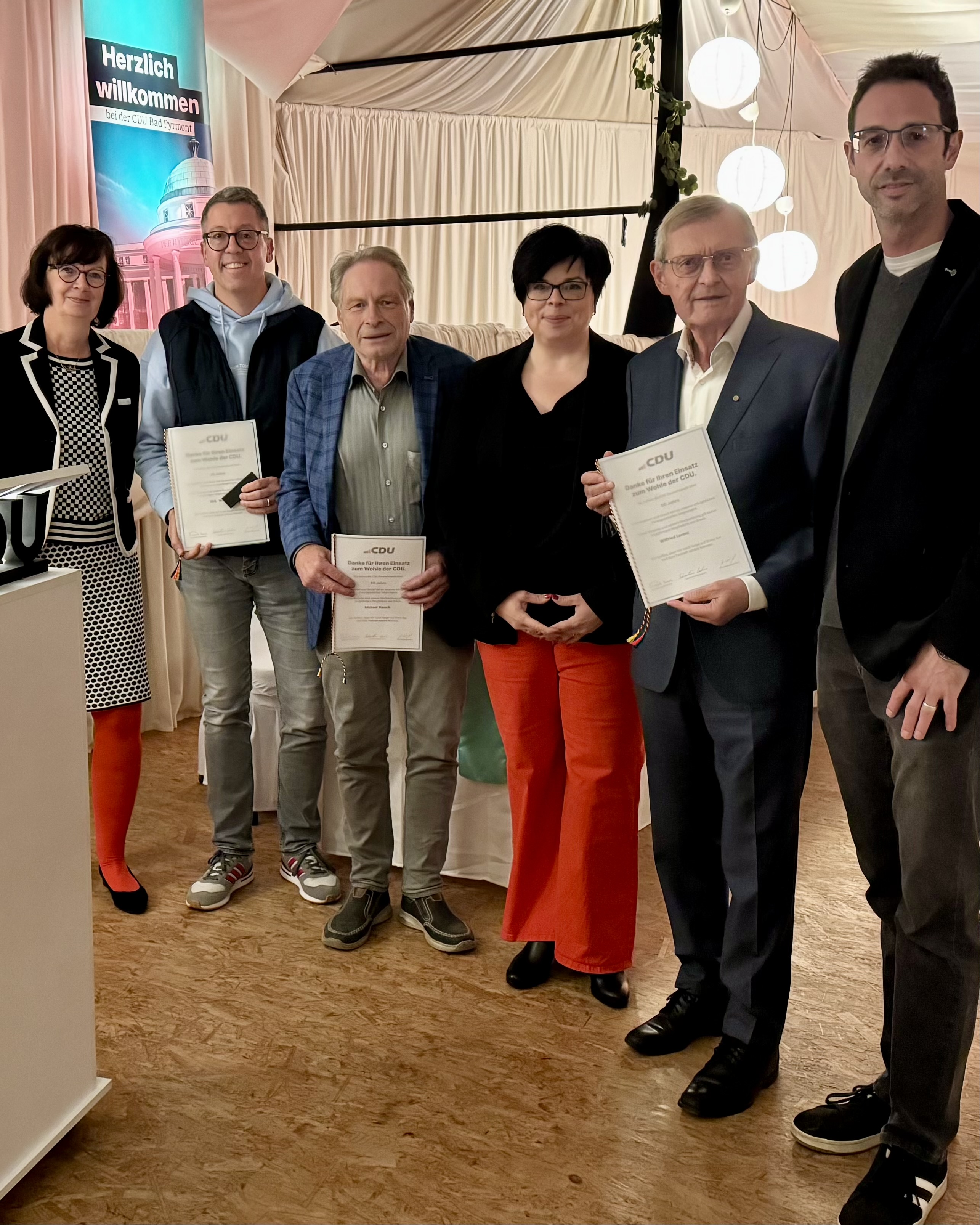 v.l.n.r. Brigitte Nagel, Dirk Wltje, Michael Rausch, Anja Grages, Wilfried Lorenz, Stephan Pechmann